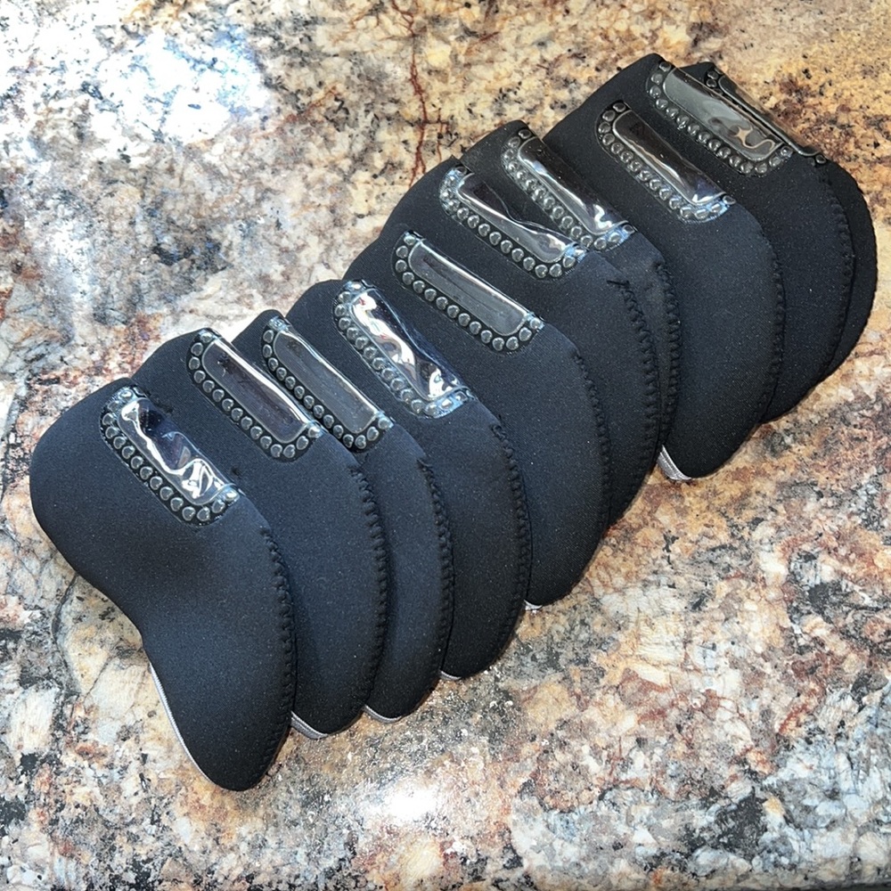 10 Golf Club Black Windowed Covers Gem
